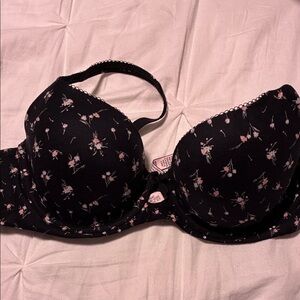 Victoria's Secret Black Floral Bra 34D